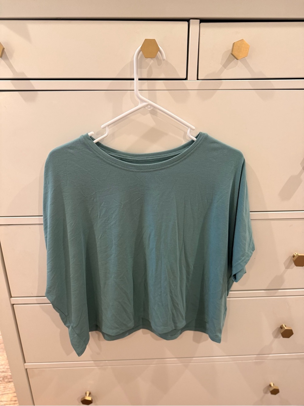 Athleta Cropped Boxy Tee - Teal